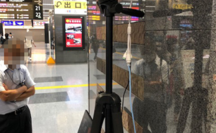 岡山駅にサーマルフェイスカメラを設置しました