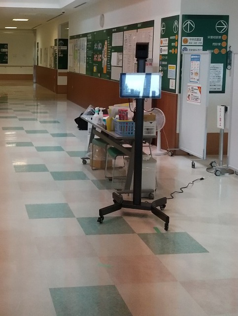 茨城県某病院にAI顔認証サーモグラフィカメラを設置しました
